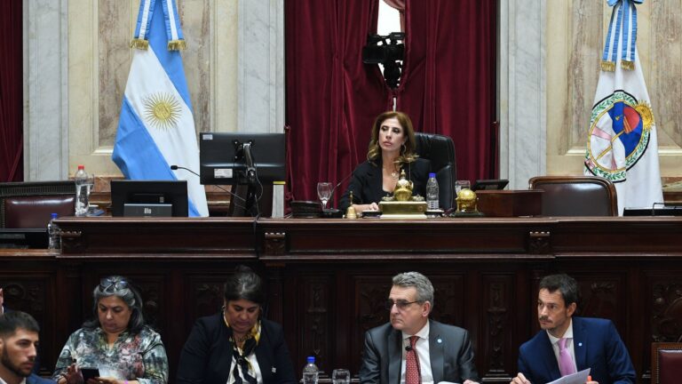 Claudia Zamora presidió parte de la sesión informativa del Jefe de Gabinete ante el Senado de la Nación