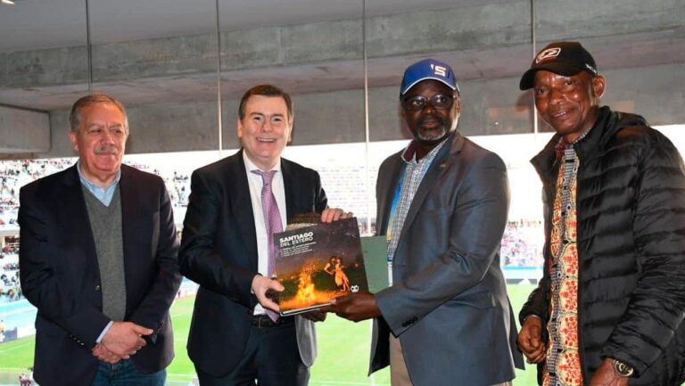 Zamora recibió a los presidentes de las Federaciones de Futbol de Uruguay y Gambia