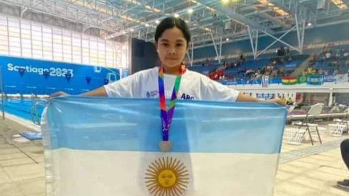 La nadadora santiagueña Aitana Maldonado brilló en la 1° jornada de los Juegos Sudamericanos en Chile
