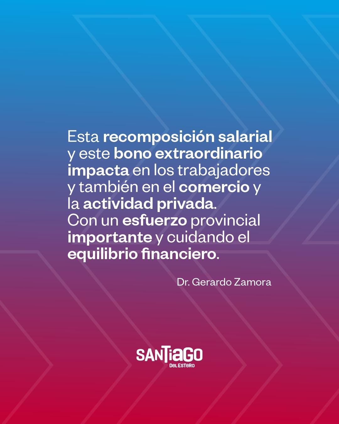 El gobernador Gerardo Zamora anuncia aumento salarial para la ...