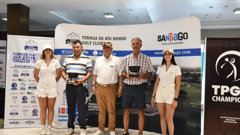 Cesar Monasterio y Walter Miranda, los ganadores del Torneo Nacional de Golf Four Ball Senior