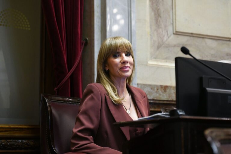 La senadora Claudia de Zamora participó de la sesión del Senado sobre aportes del Tesoro y declaró de interés el aniversario de la Escuela de Agricultura