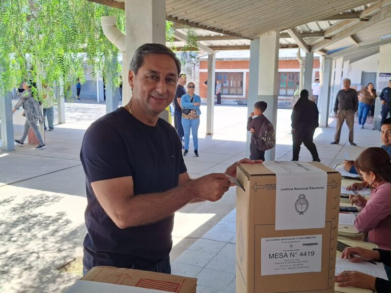 el vicegobernador Carlos Silva neder emitió su voto y destacó que se vive una fiesta de la democracia
