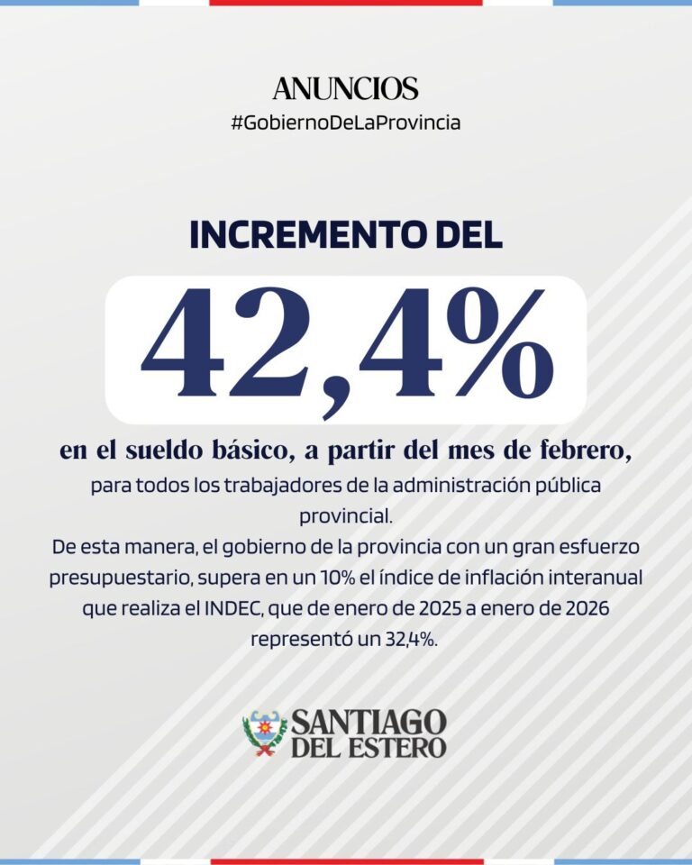 El Gobernador Elías Suárez anunció un aumento salarial del 42,4% y ...