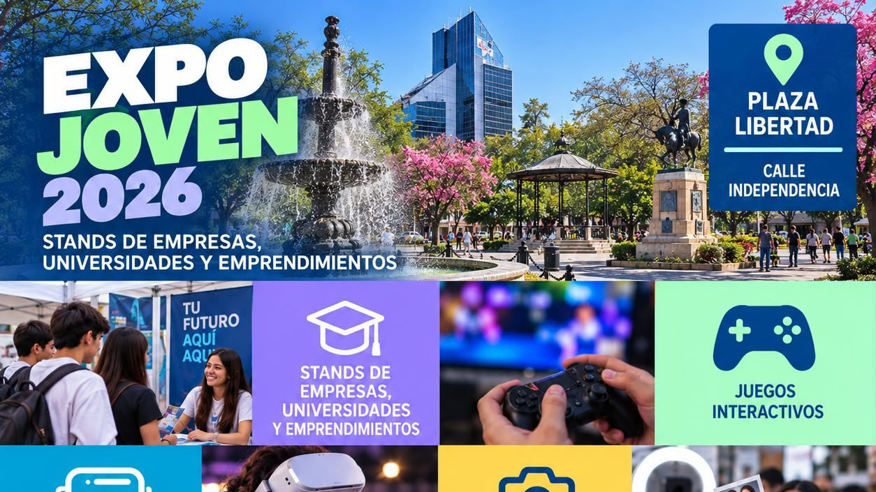La Expo Joven 2026 se realizará el sábado en la Plaza Libertad